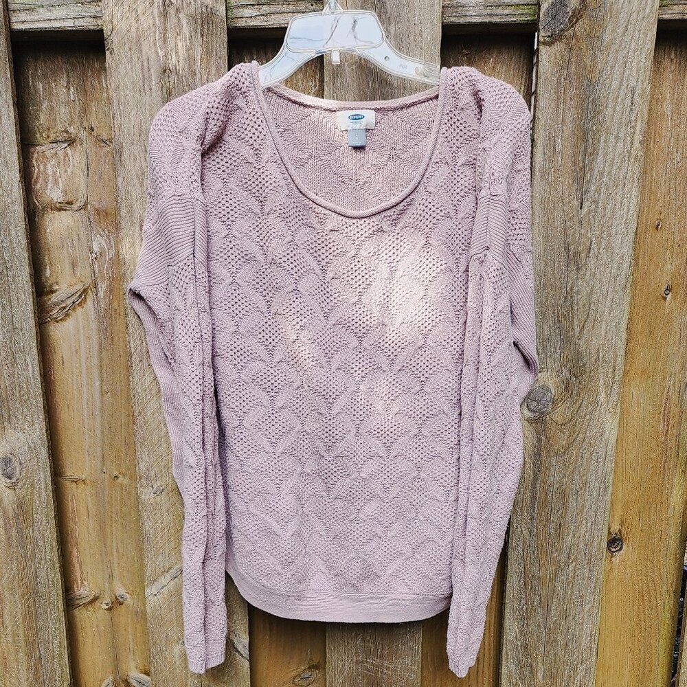 EUC Women's Large (L) Old Navy pullover scoop neck sweater light Mauve
